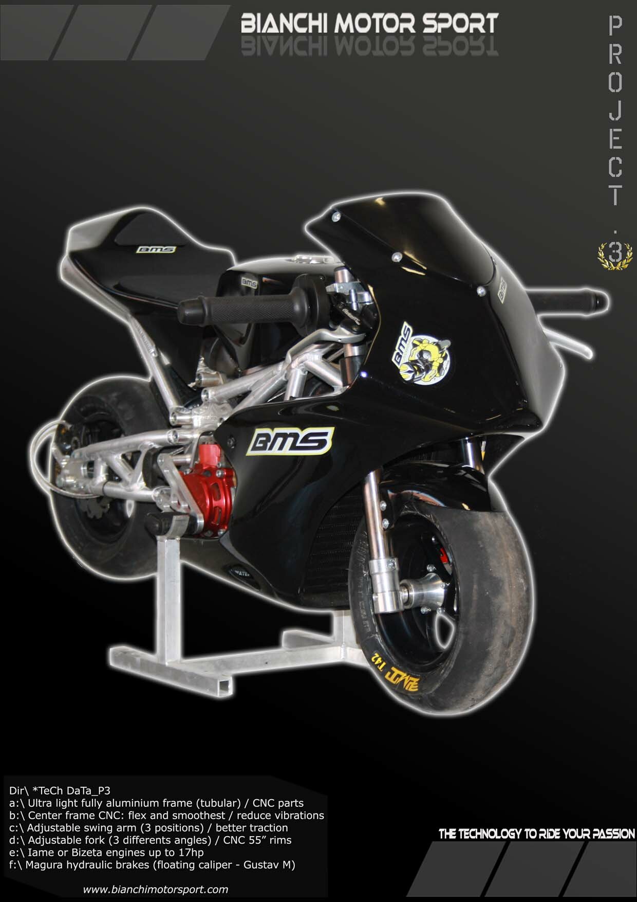 Pocketbike BMS P3 in schwarz